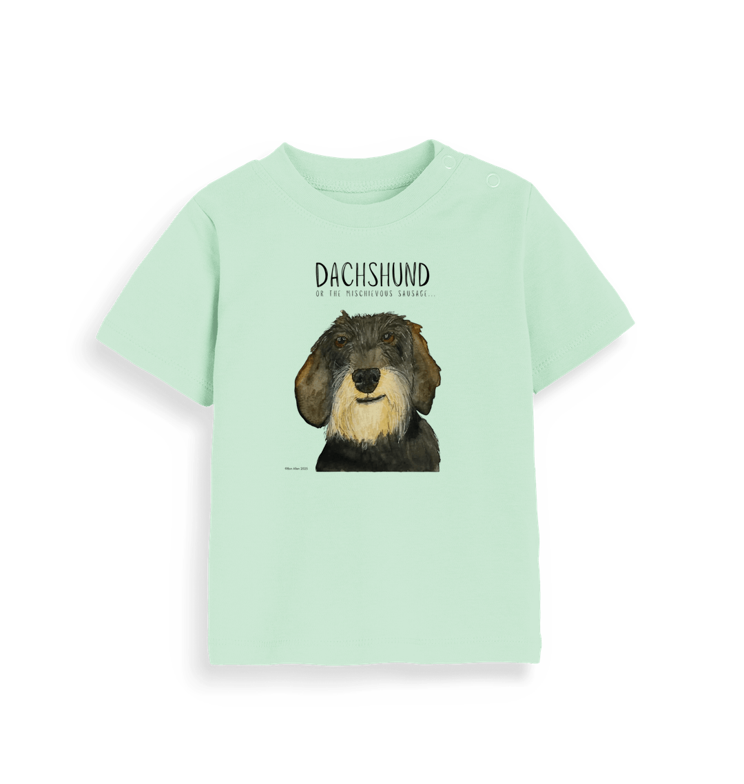 Organic Wire Haired Dachshund Baby Tee