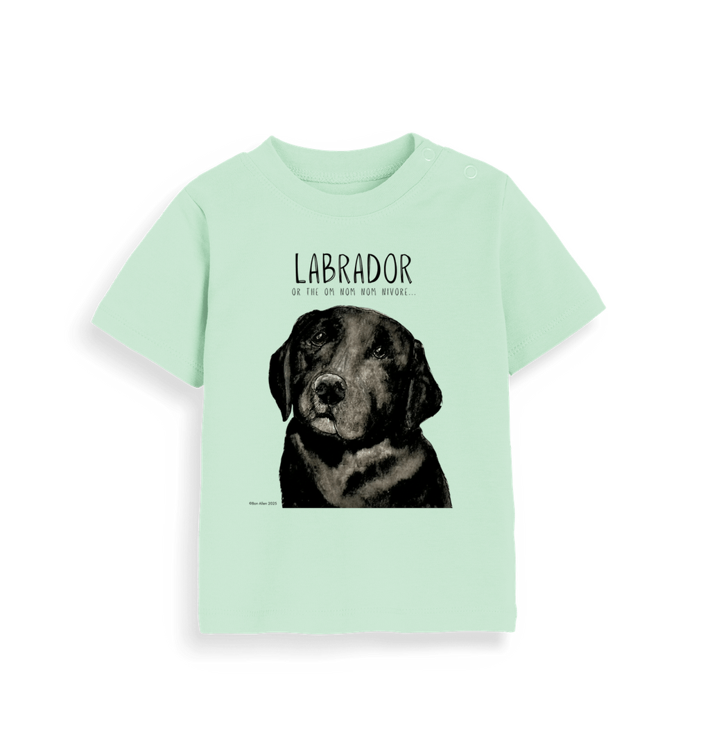 Tiny Tummy Big Appetite Baby Black Labrador Tee