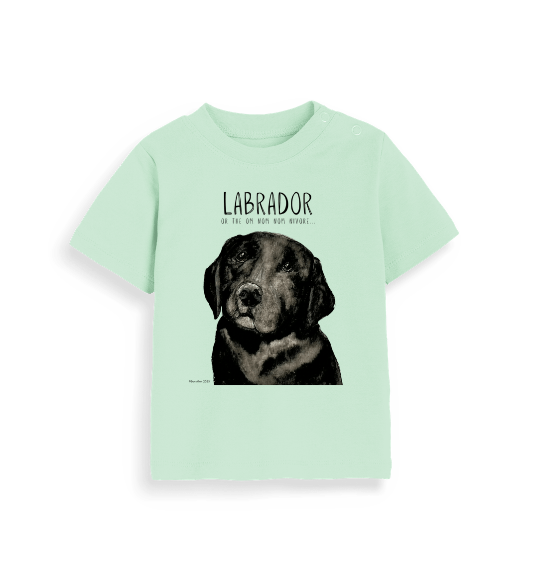 Tiny Tummy Big Appetite Baby Black Labrador Tee
