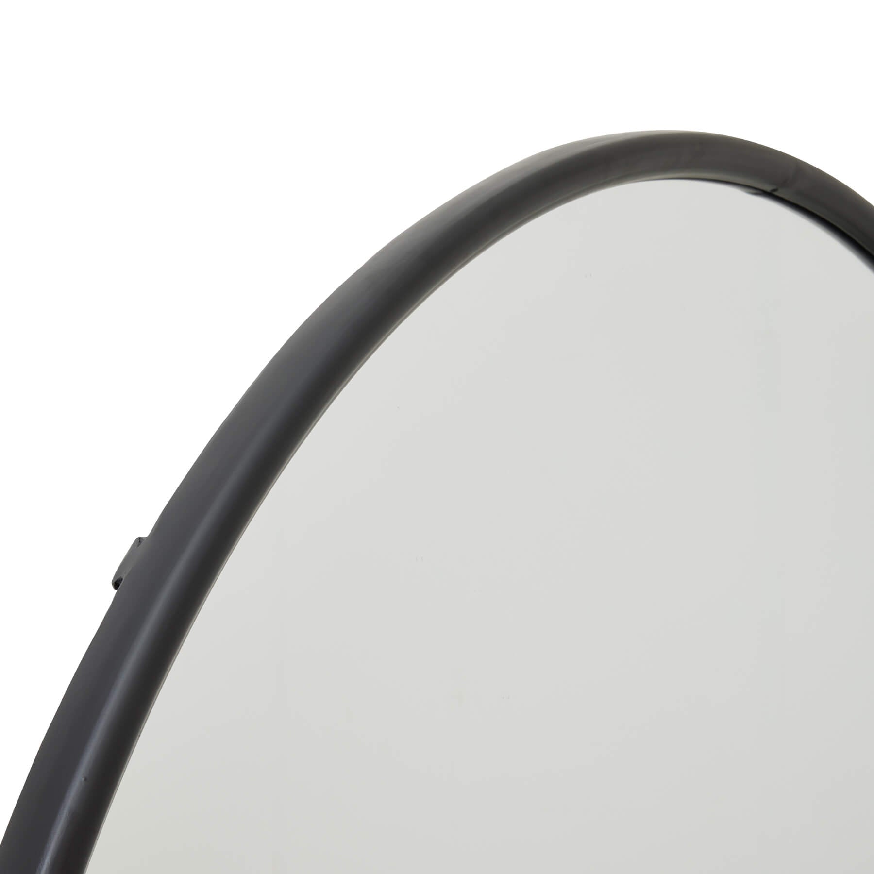 120cm floating black circle mirror with thin metal frame for modern decor, visually expands space by RoomLondon at brixbailey.com