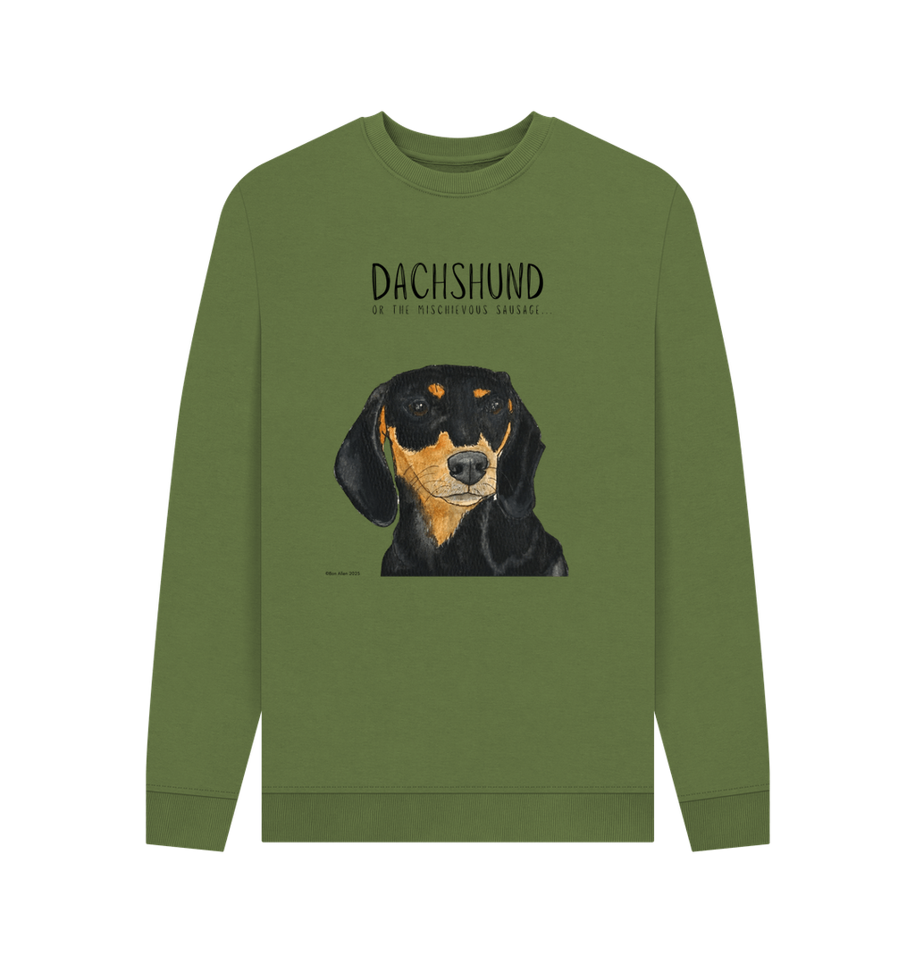 Mischievous Black and Tan Hot Dog Sweatshirt