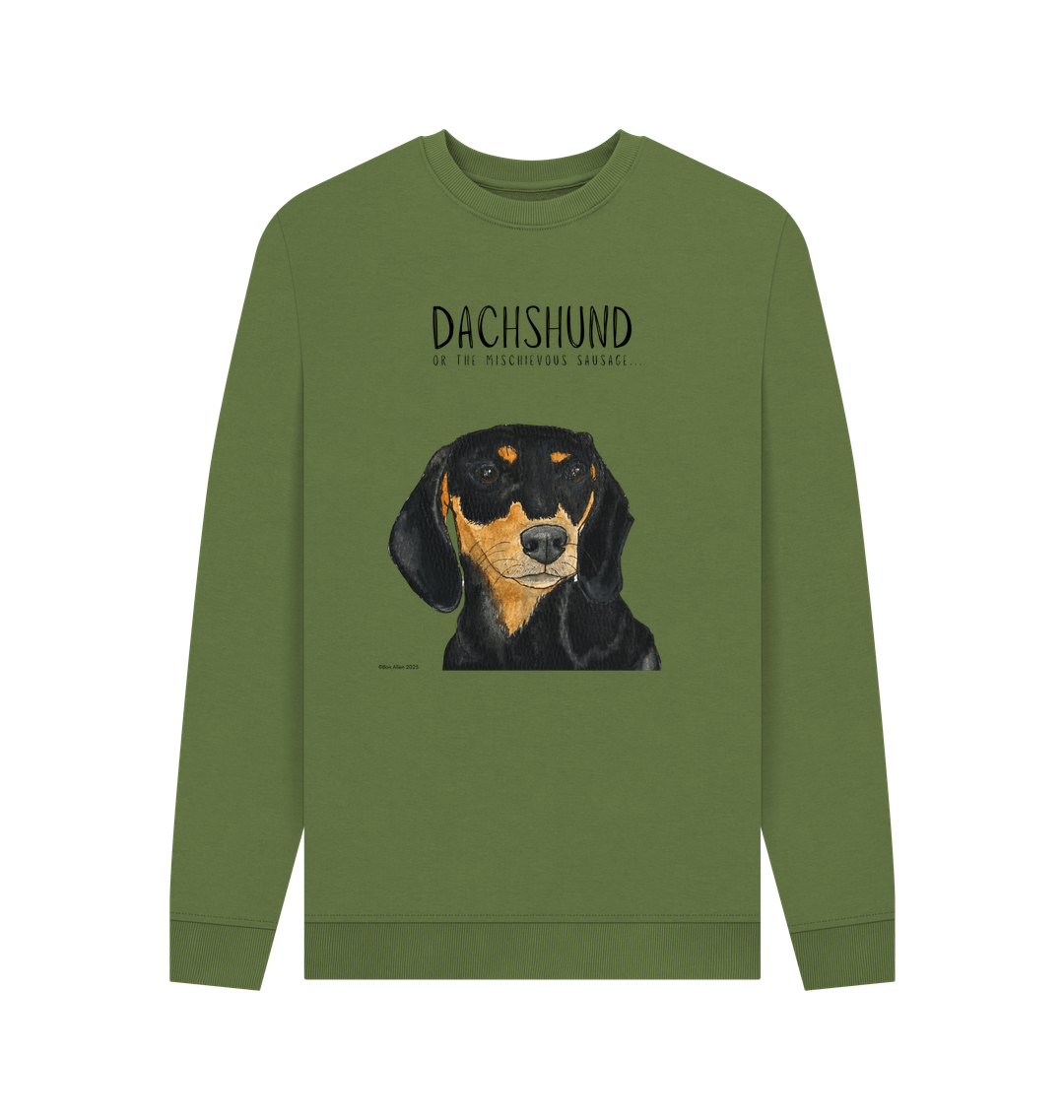 Mischievous Black and Tan Hot Dog Sweatshirt