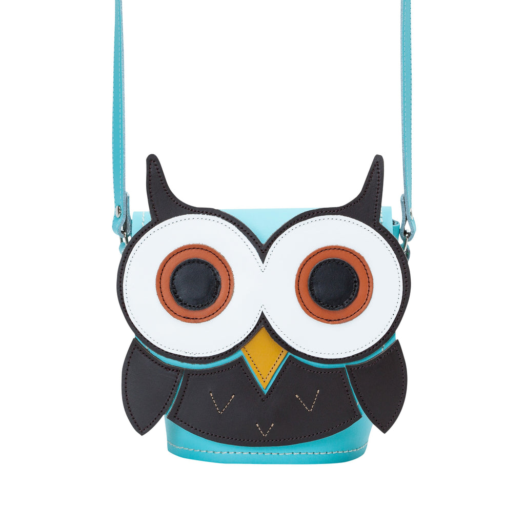 Owl Handmade Leather Barrel Bag