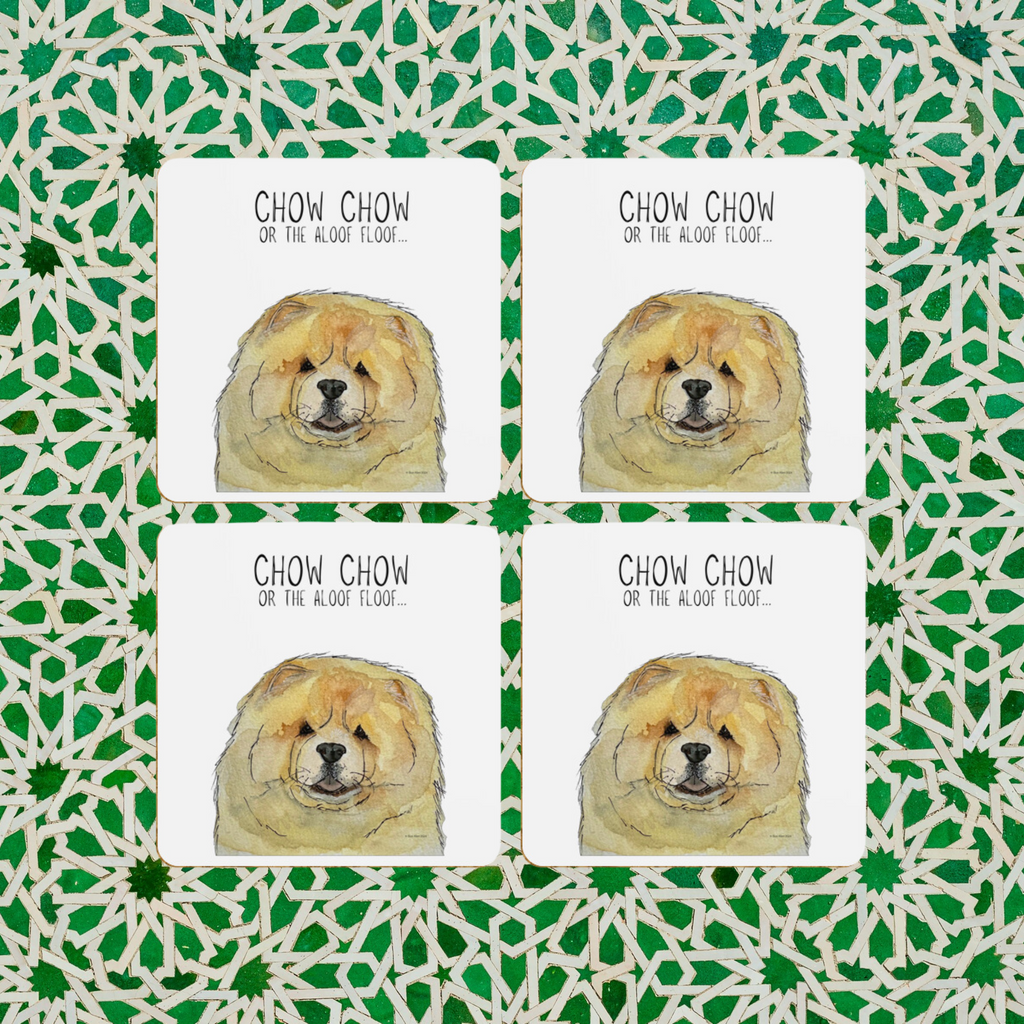 Fawn Chow Chow Coasters Pack of 4