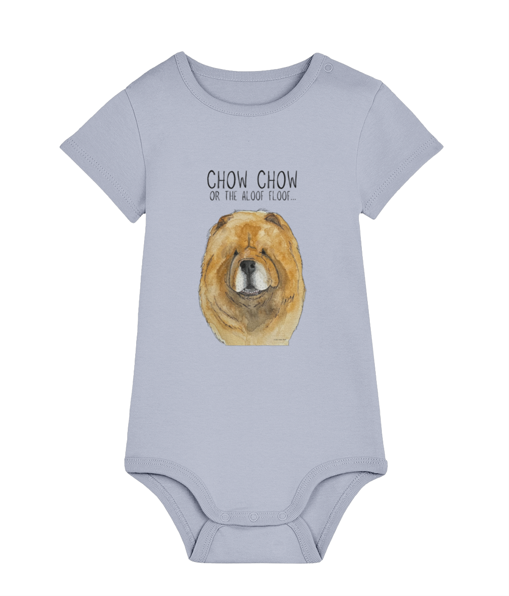 Red Chow Chow Baby Bodysuit