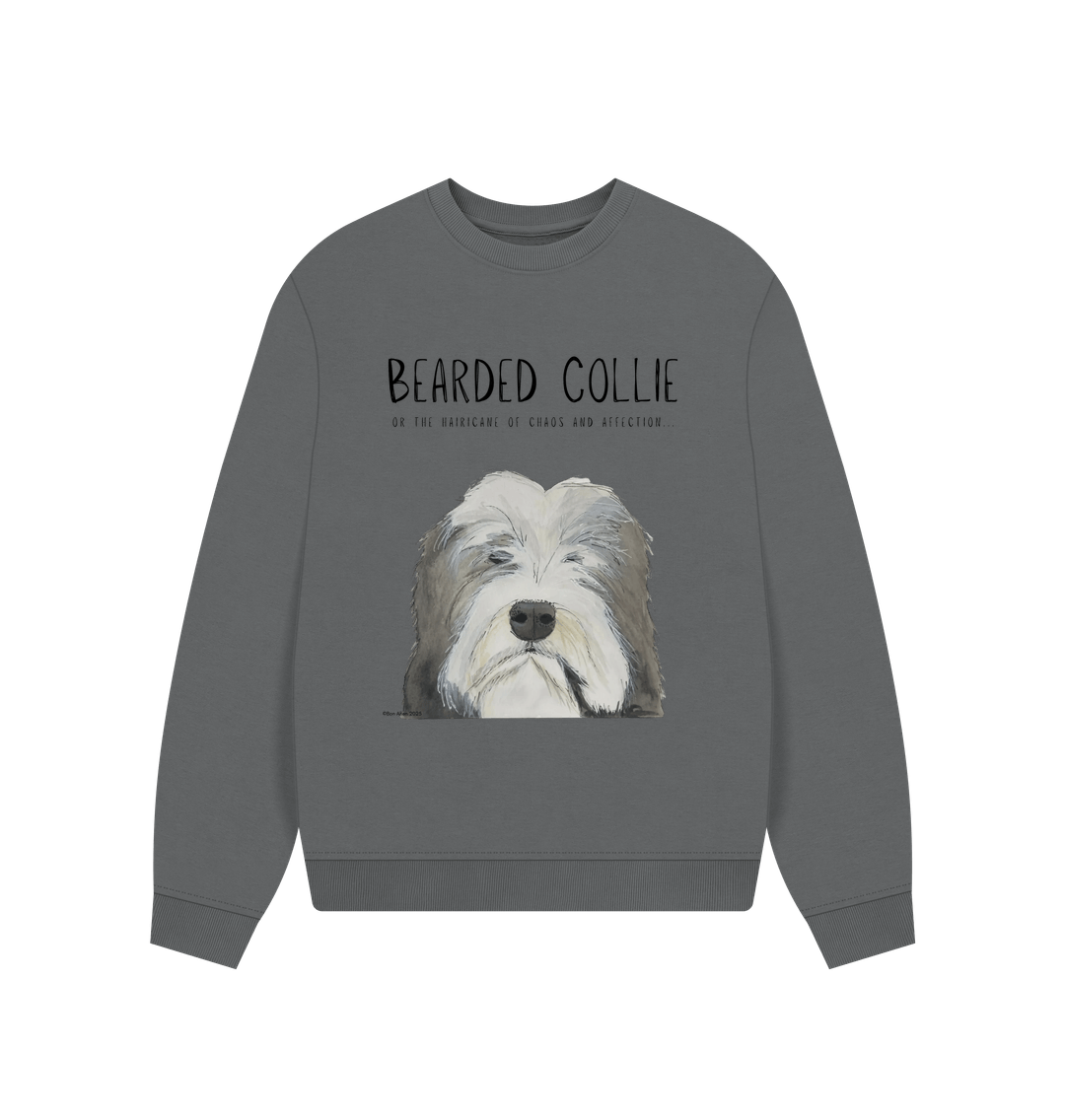 Oversized Bearded Collie Sweatshirt in Organic Cotton