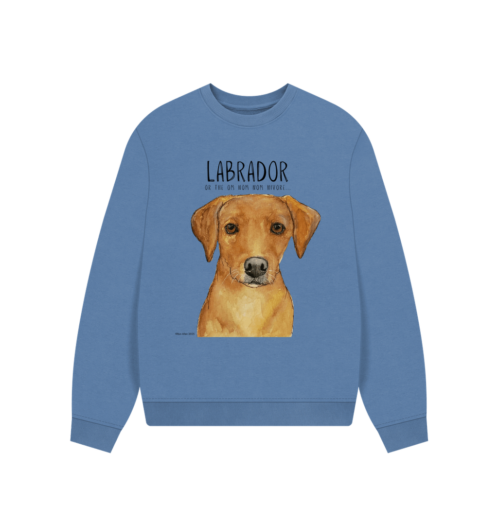 Fox Red Labrador Oversized Sweatshirt Will Sit for Snacks