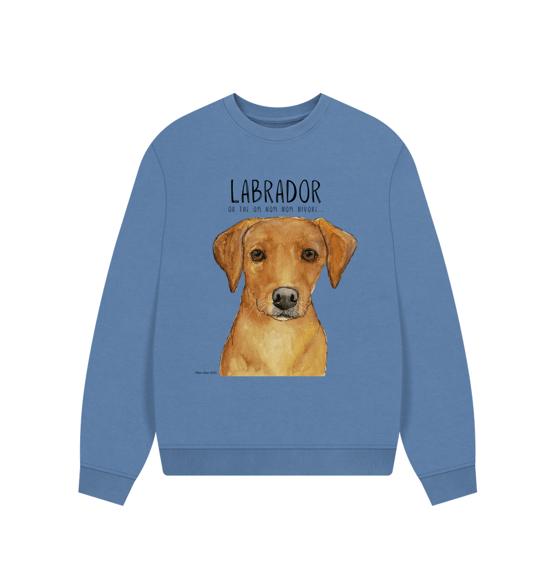 Fox Red Labrador Oversized Sweatshirt Will Sit for Snacks