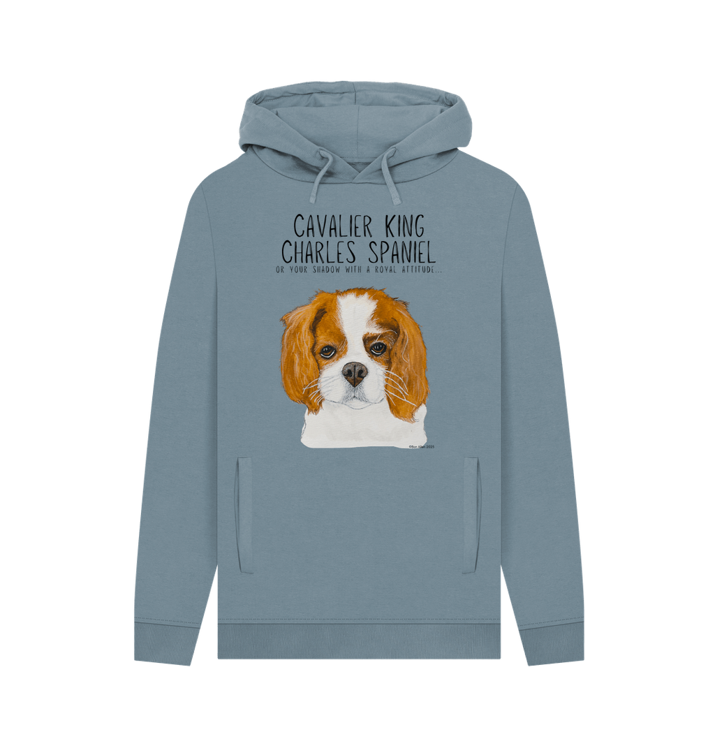 Crowned and Cozy Cavalier King Charles Spaniel Men's Hoodie