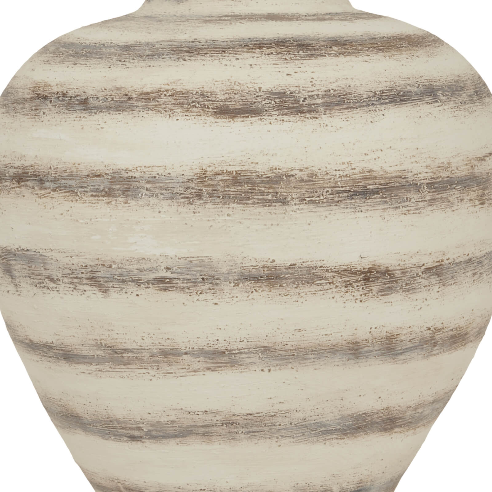 Tall ceramic Ravello amphora vase in earthy brown with geometric stripes, Mediterranean-style centerpiece for home decor. by Sostter at brixbailey.com