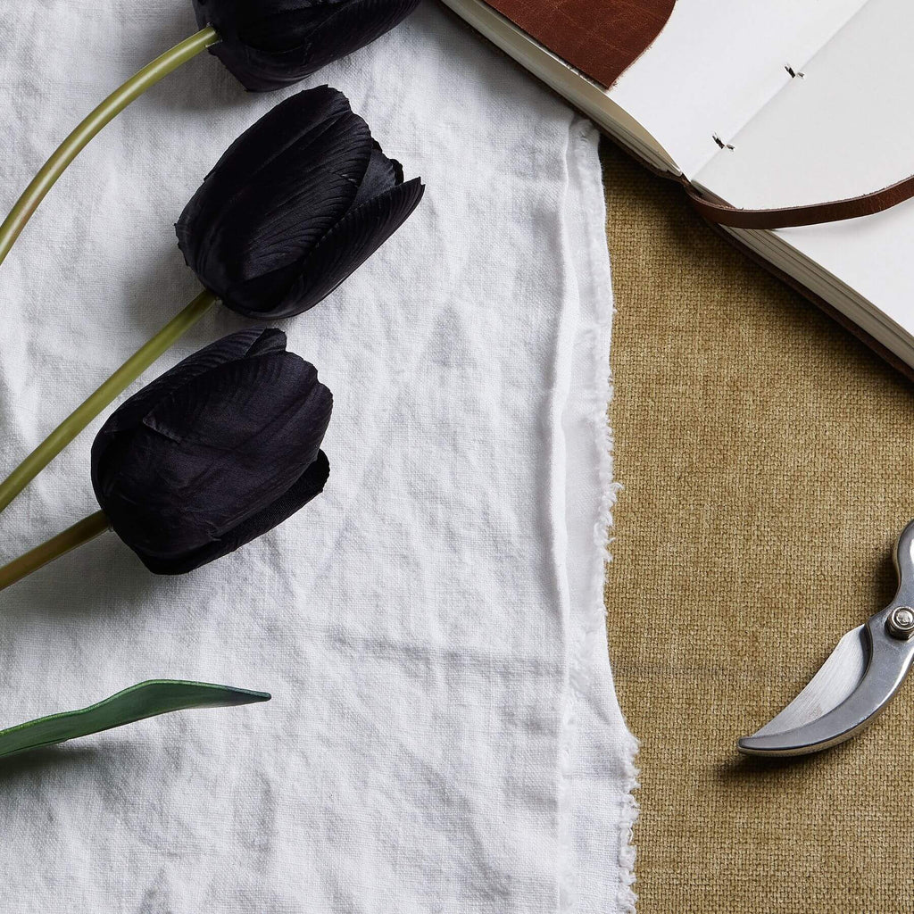 Tall black triple tulip stem artificial flower, 42.5 inches, matte finish, elegant home decor centerpiece by sostter at brixbailey.com