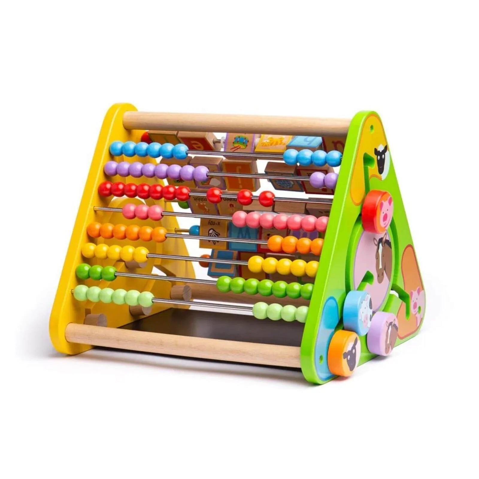 Triangular Wooden Activity Centre for Babies and Toddlers