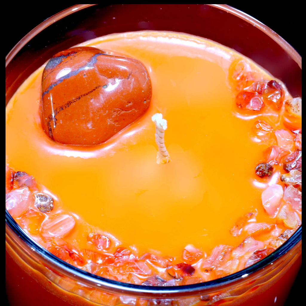 Fire Elements Crystal Infused Scented Candle