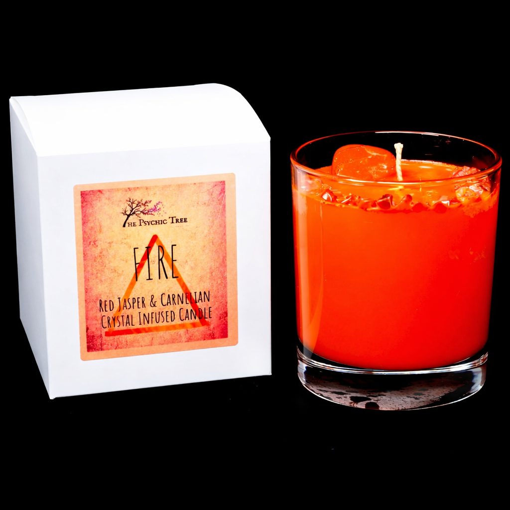 Fire Elements Crystal Infused Scented Candle