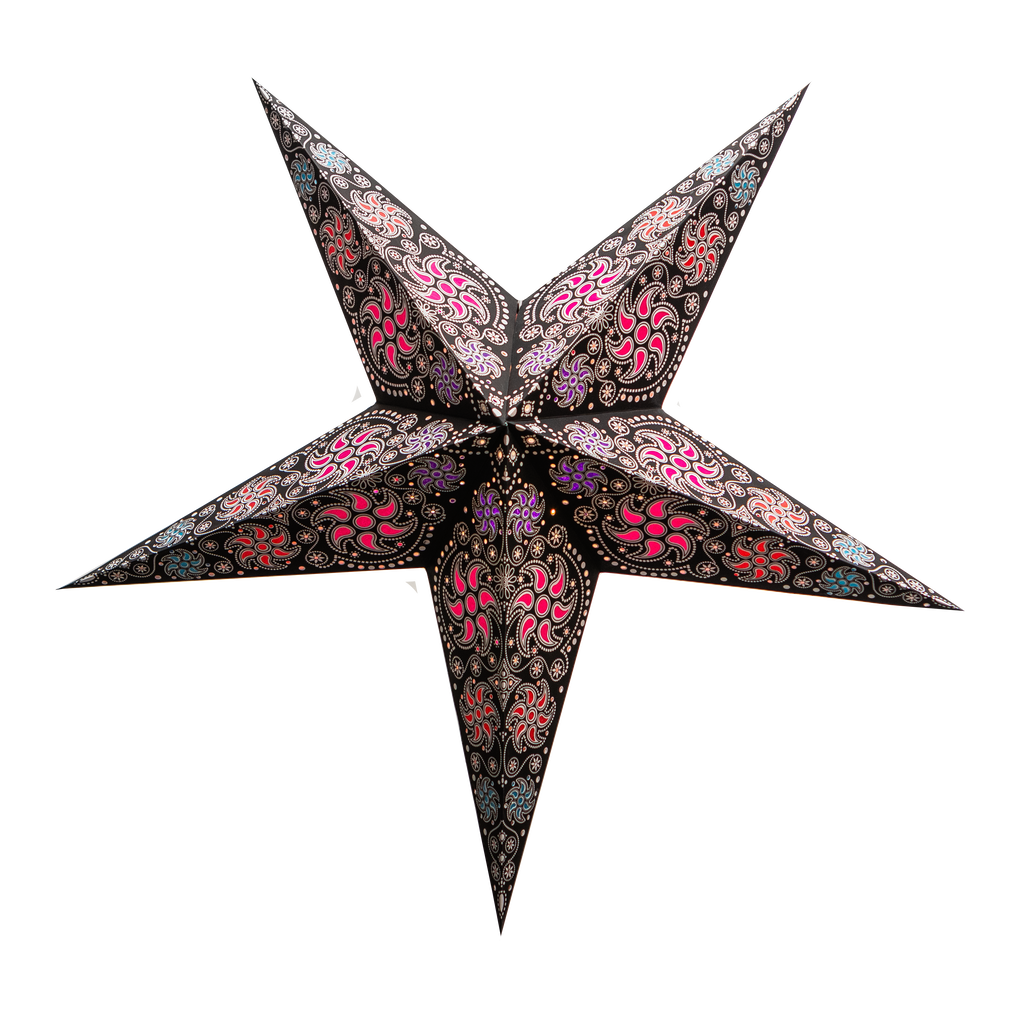 Firework Black Star Lantern Multi