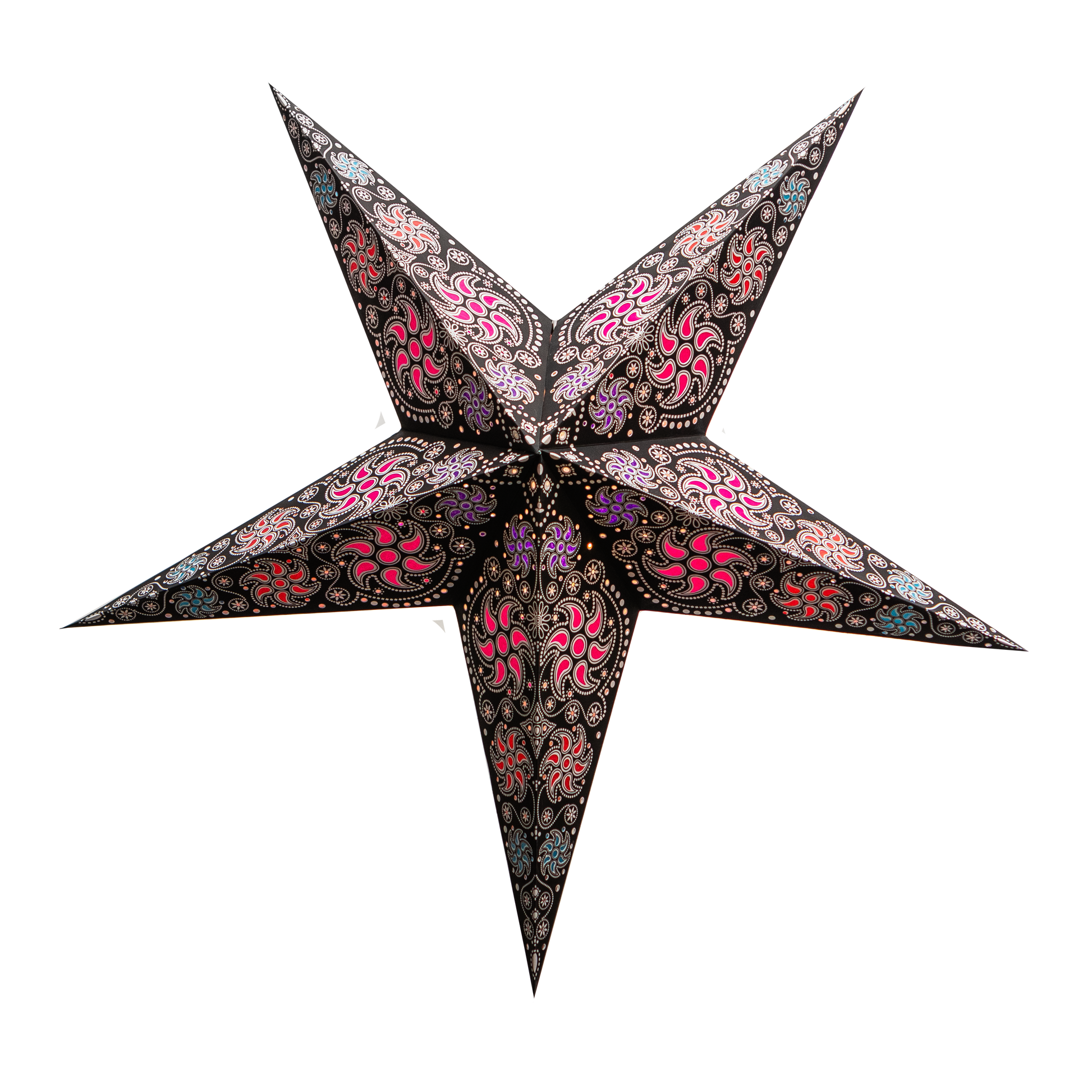 Firework Black Star Lantern Multi