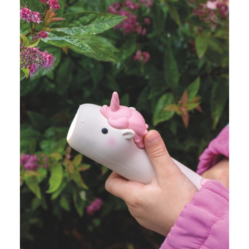 playful pink unicorn flashlight casting a magical glow for kids bedtime stories