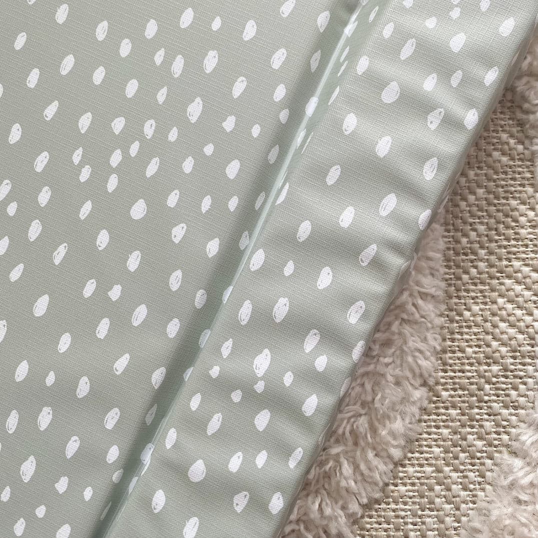 Standard Changing Mat - Sage Green Spots