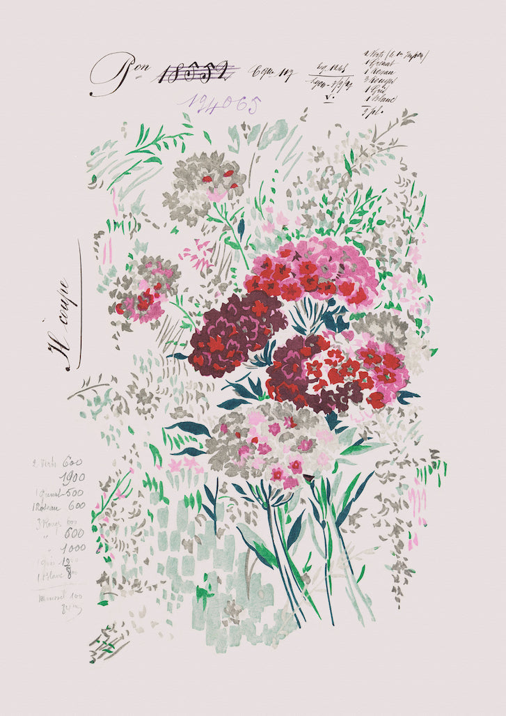 Fleurs 1927 Vintage Archive Poster Print