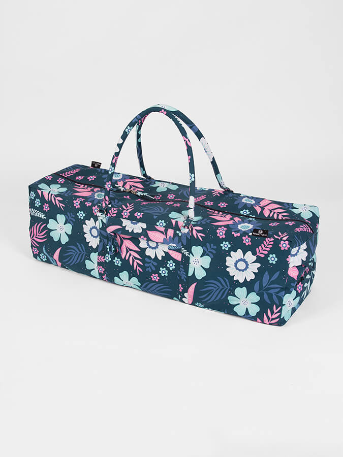 Organic Cotton Yoga Equipment Bag in Floral Design