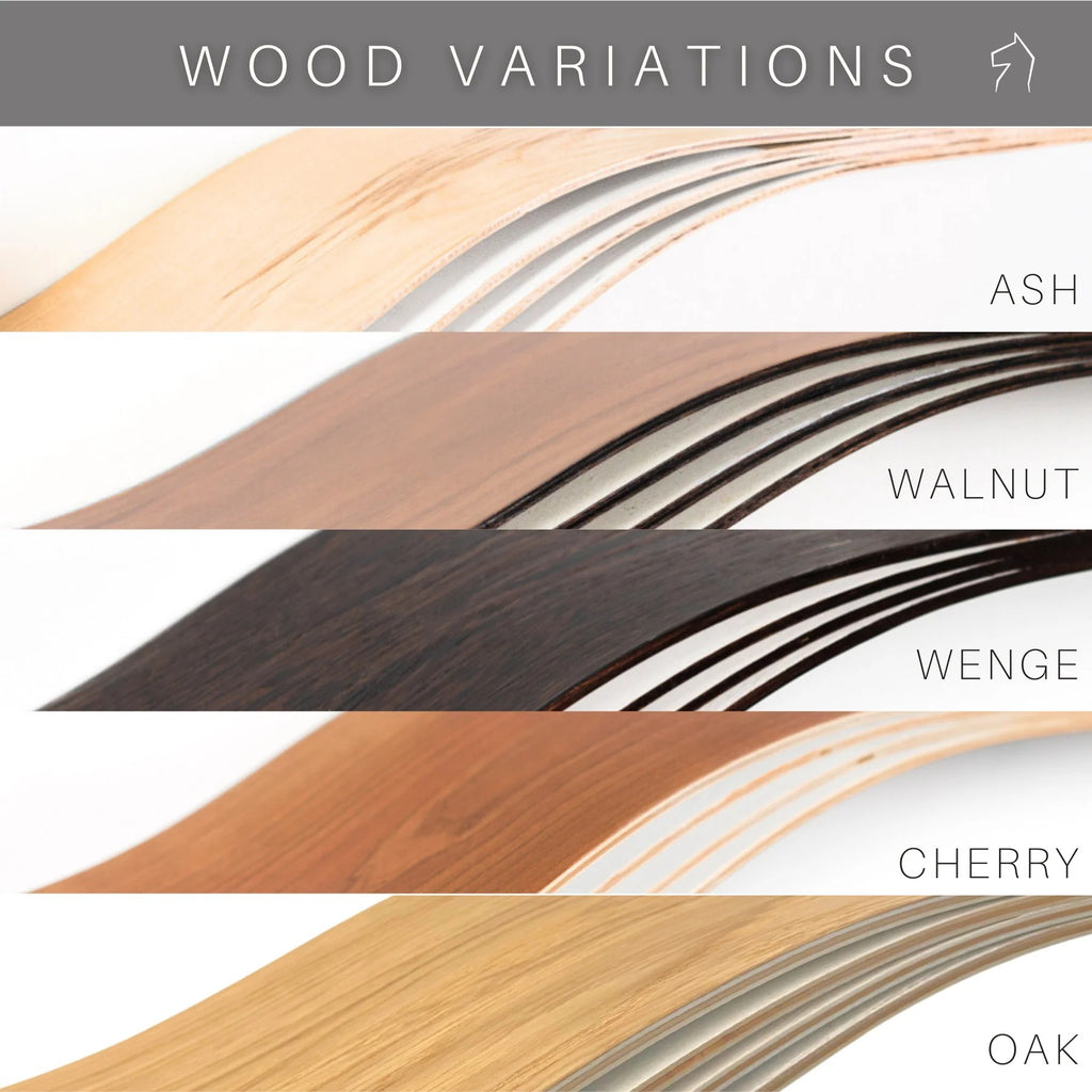 playful wavy floating shelf in cherry finish holding a small succulent and a colorful book