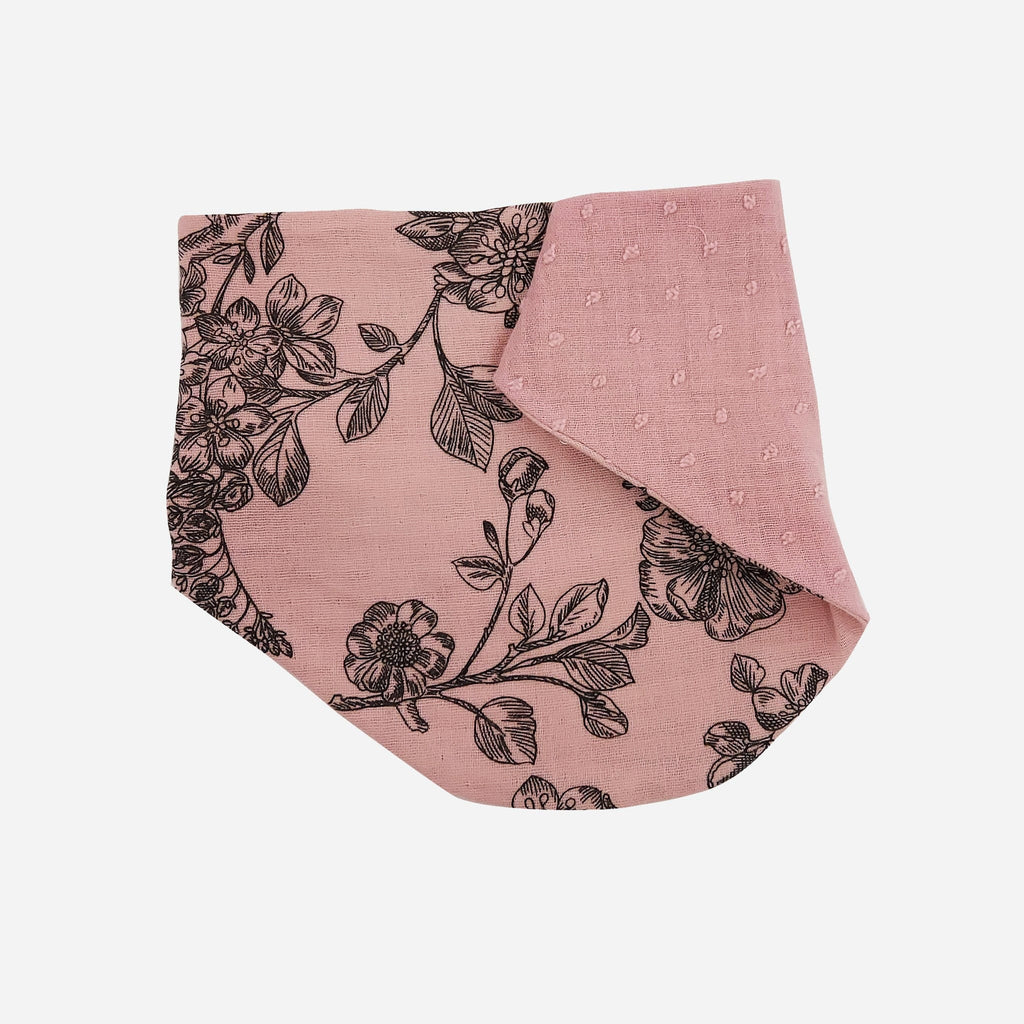 Floral Baby Reversible Bib in Organic Muslin