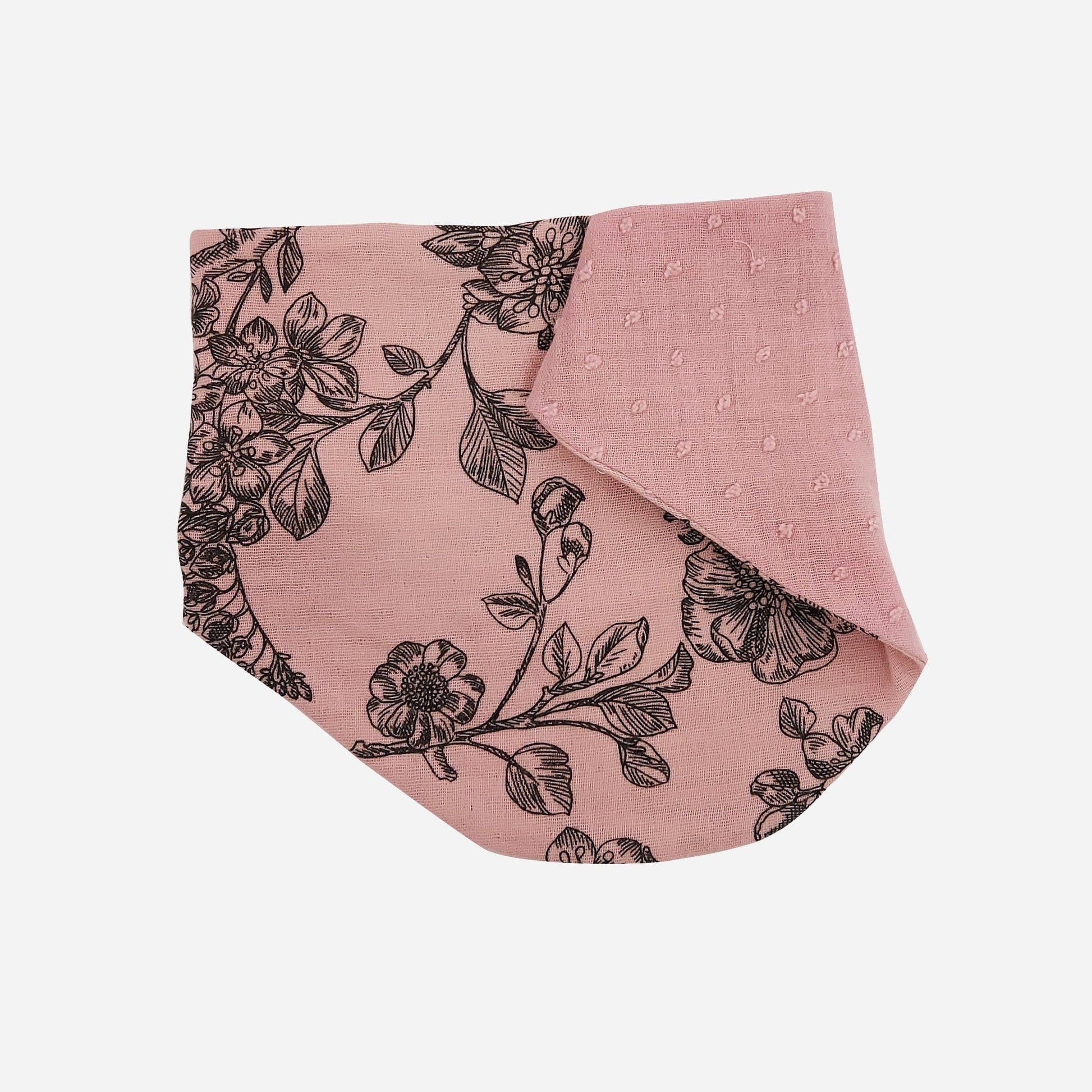 Floral Baby Reversible Bib in Organic Muslin