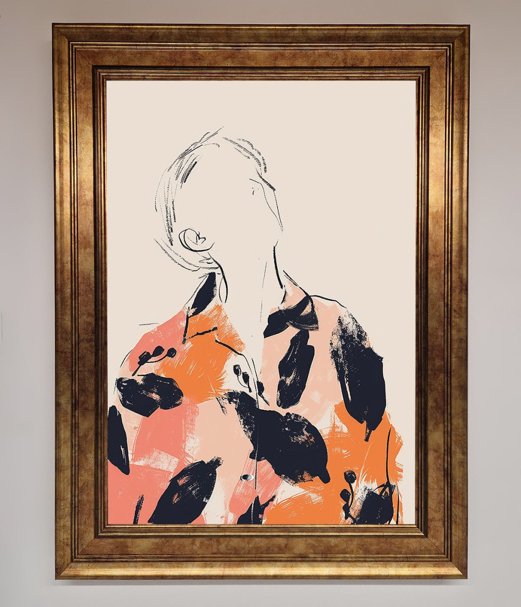 Floral Thinker Framed Wall Art