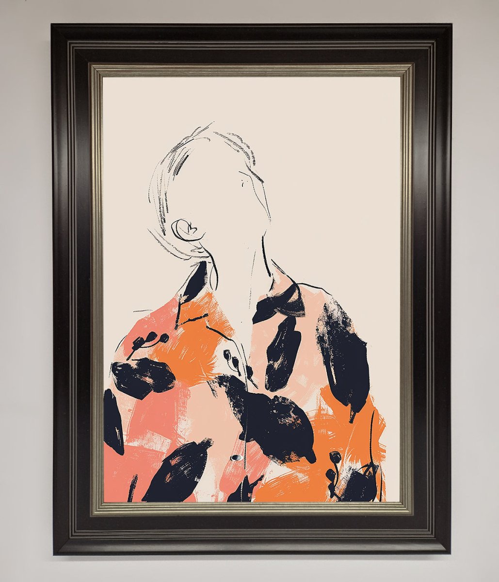 Floral Thinker Framed Wall Art