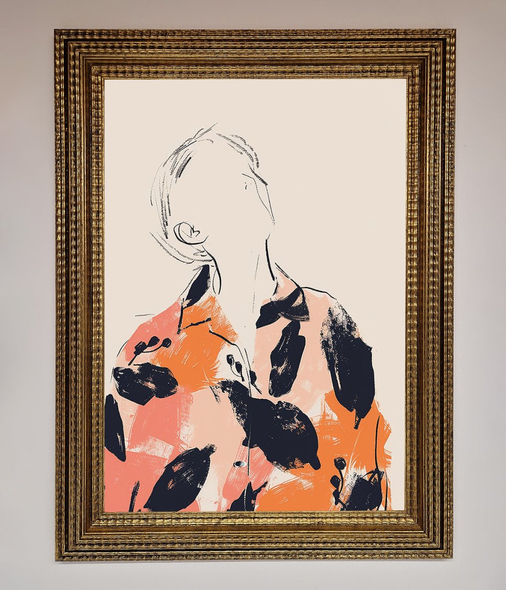 Floral Thinker Framed Wall Art