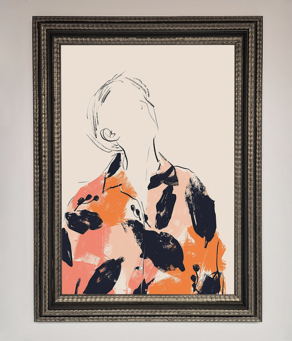 Floral Thinker Framed Wall Art