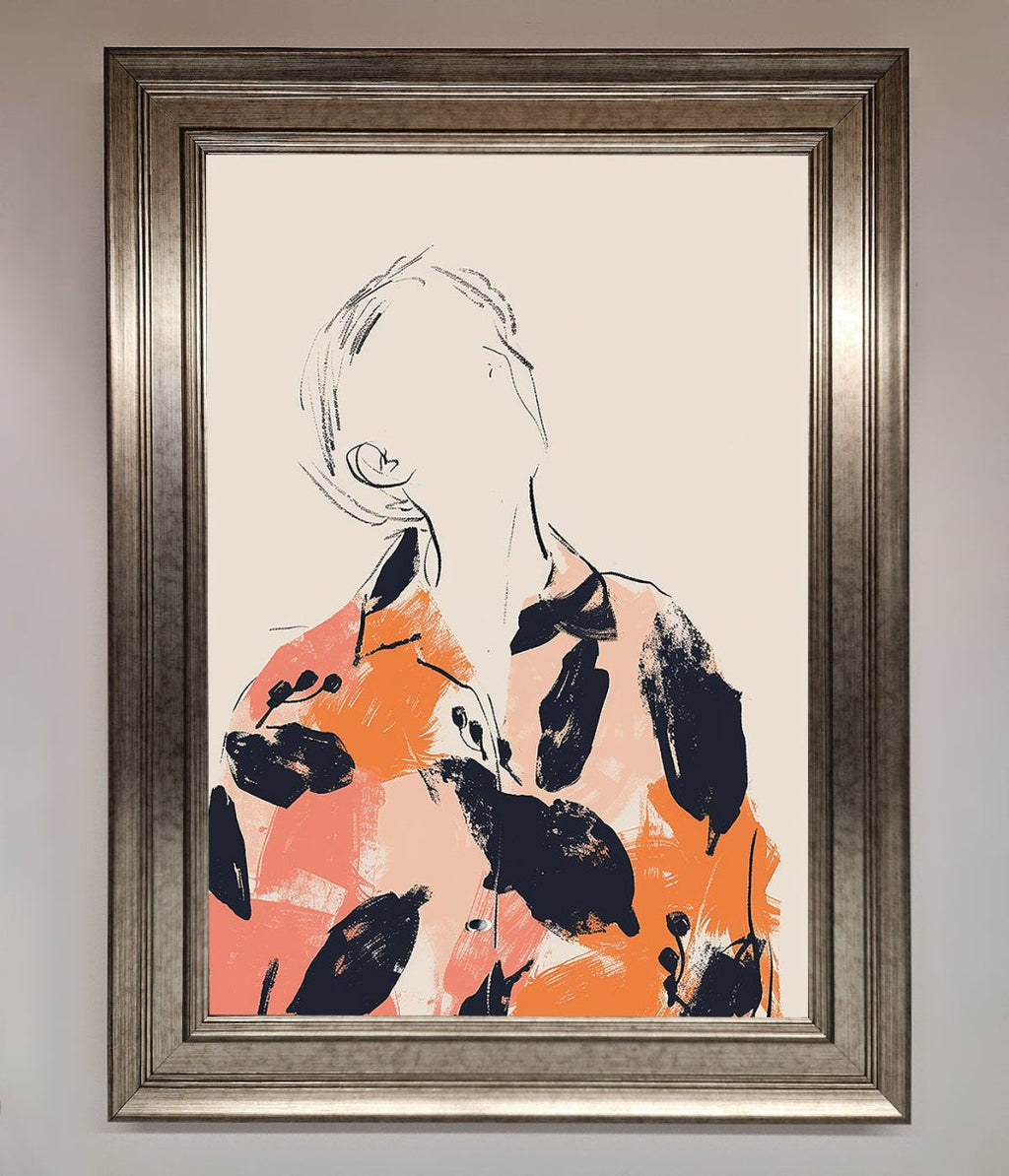 Floral Thinker Framed Wall Art