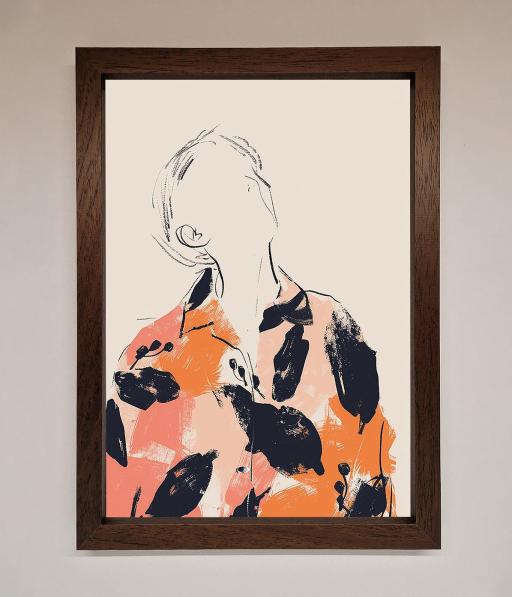 Floral Thinker Framed Wall Art