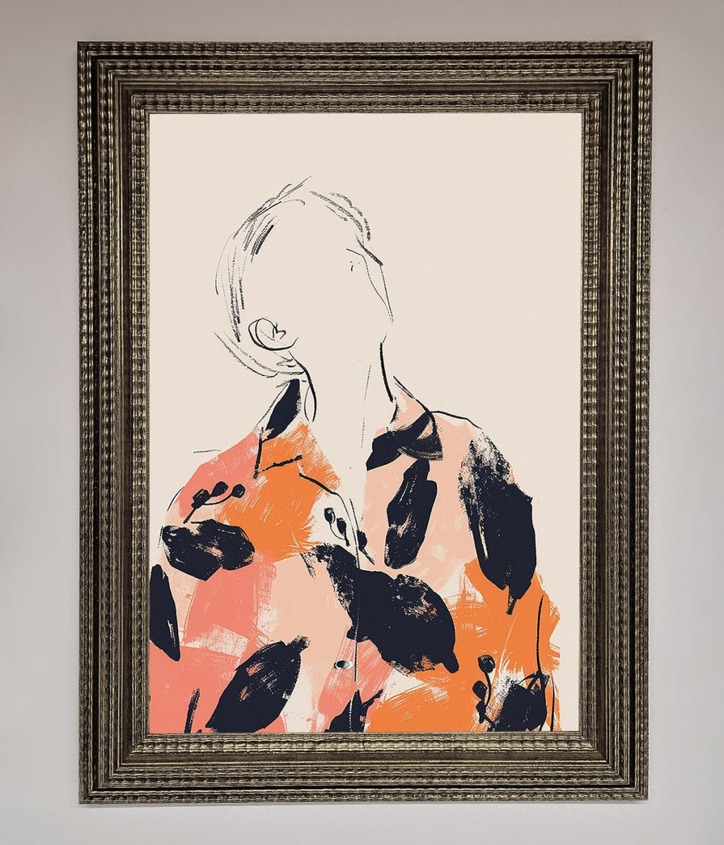 Floral Thinker Framed Wall Art