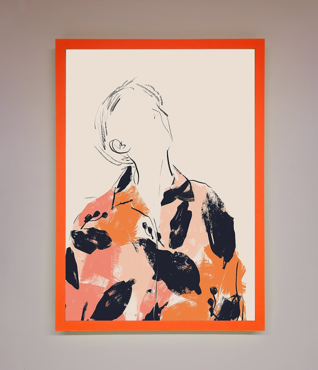 Floral Thinker Framed Wall Art