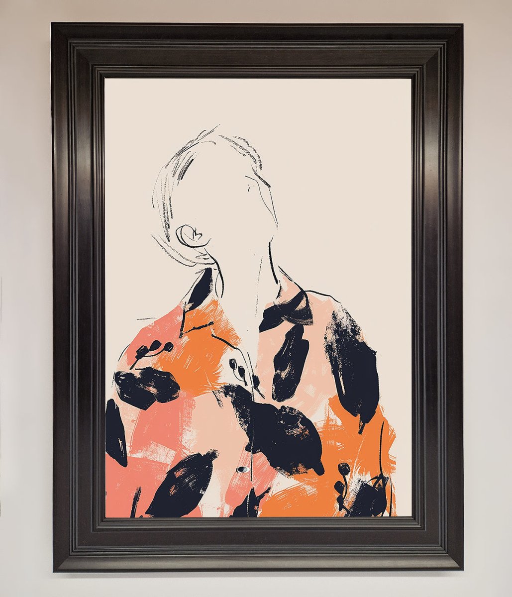 Floral Thinker Framed Wall Art