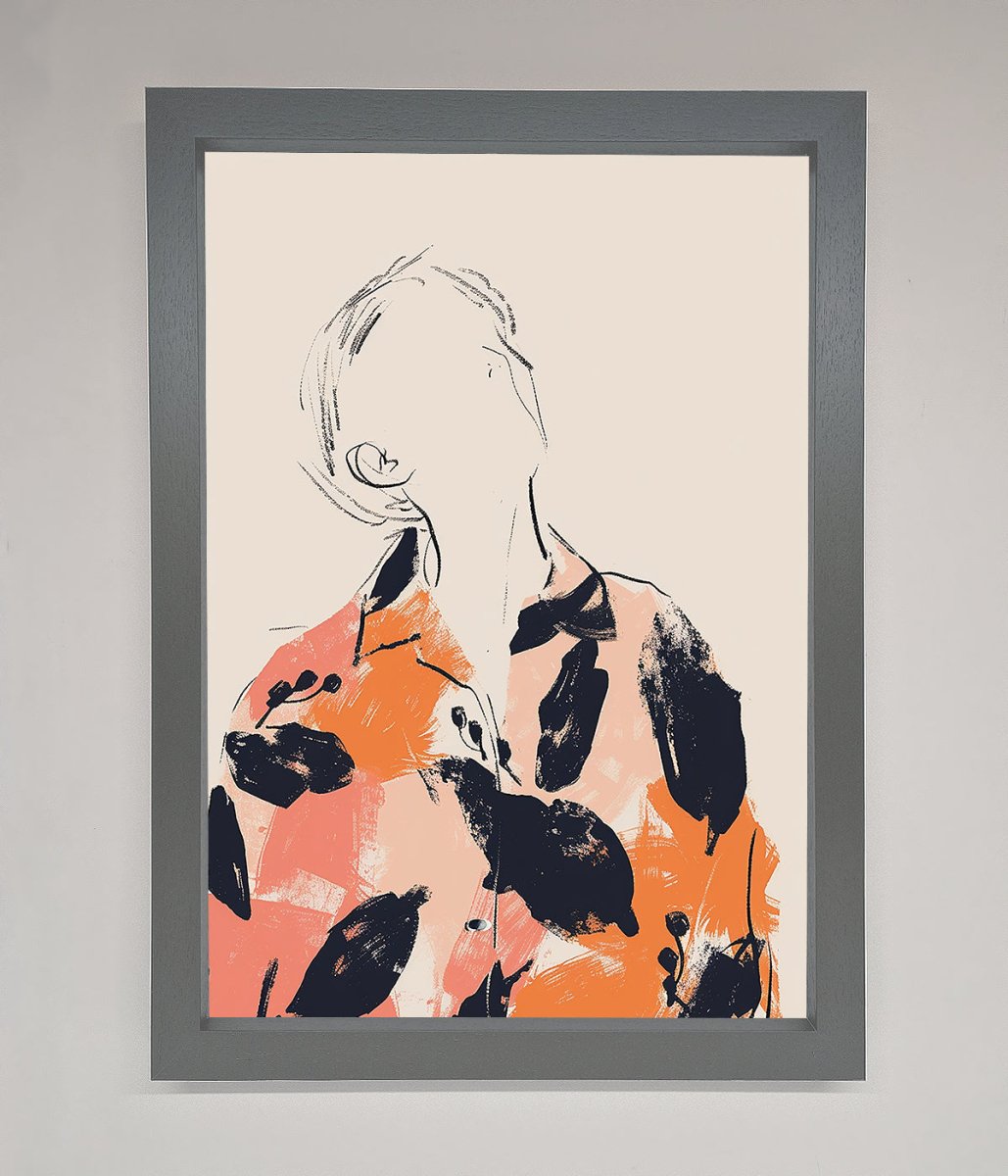 Floral Thinker Framed Wall Art