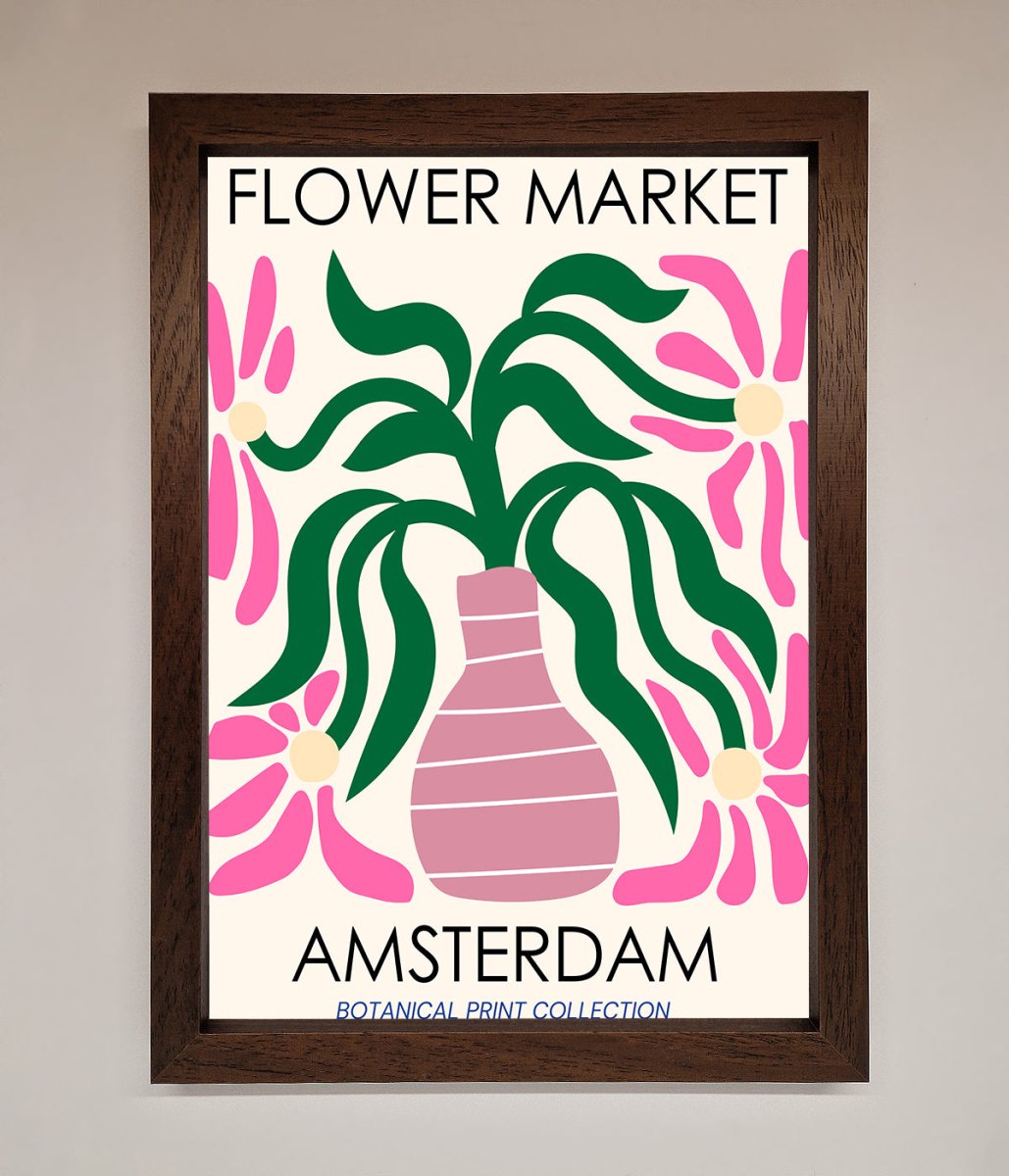 Flower Market Amsterdam Framed Poster