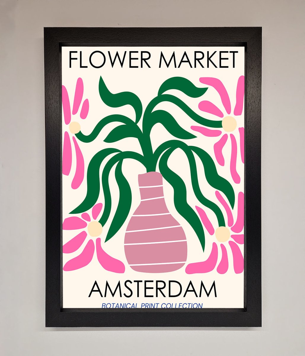 Flower Market Amsterdam Framed Poster