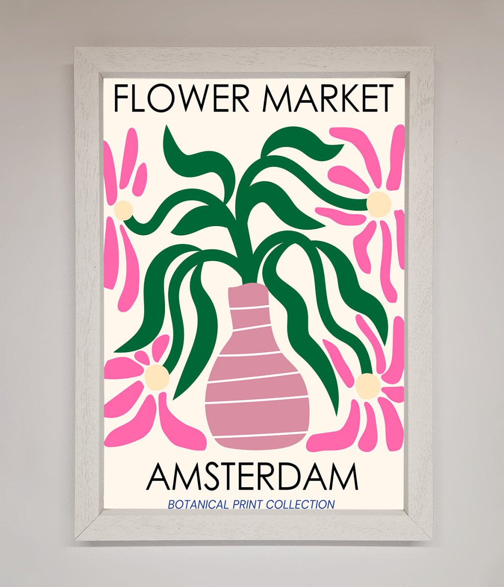 Flower Market Amsterdam Framed Poster