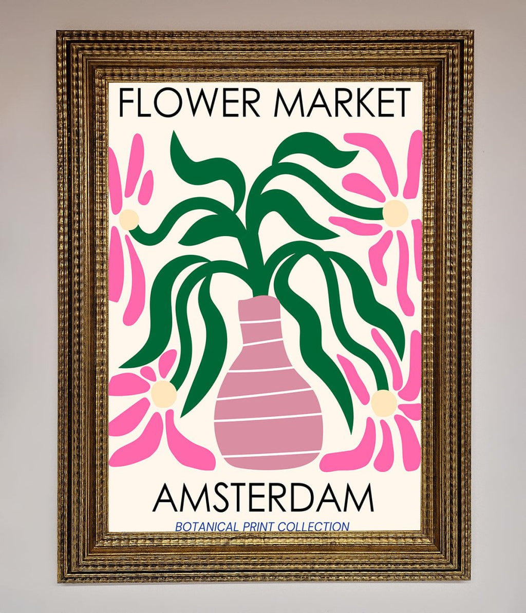 Flower Market Amsterdam Framed Poster