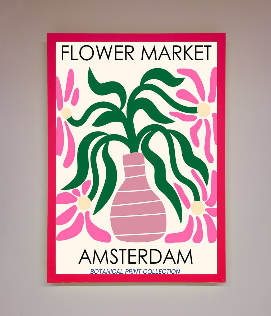 Flower Market Amsterdam Framed Poster