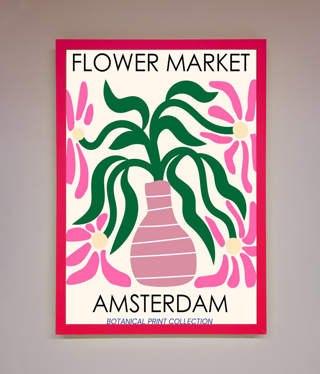 Flower Market Amsterdam Framed Poster