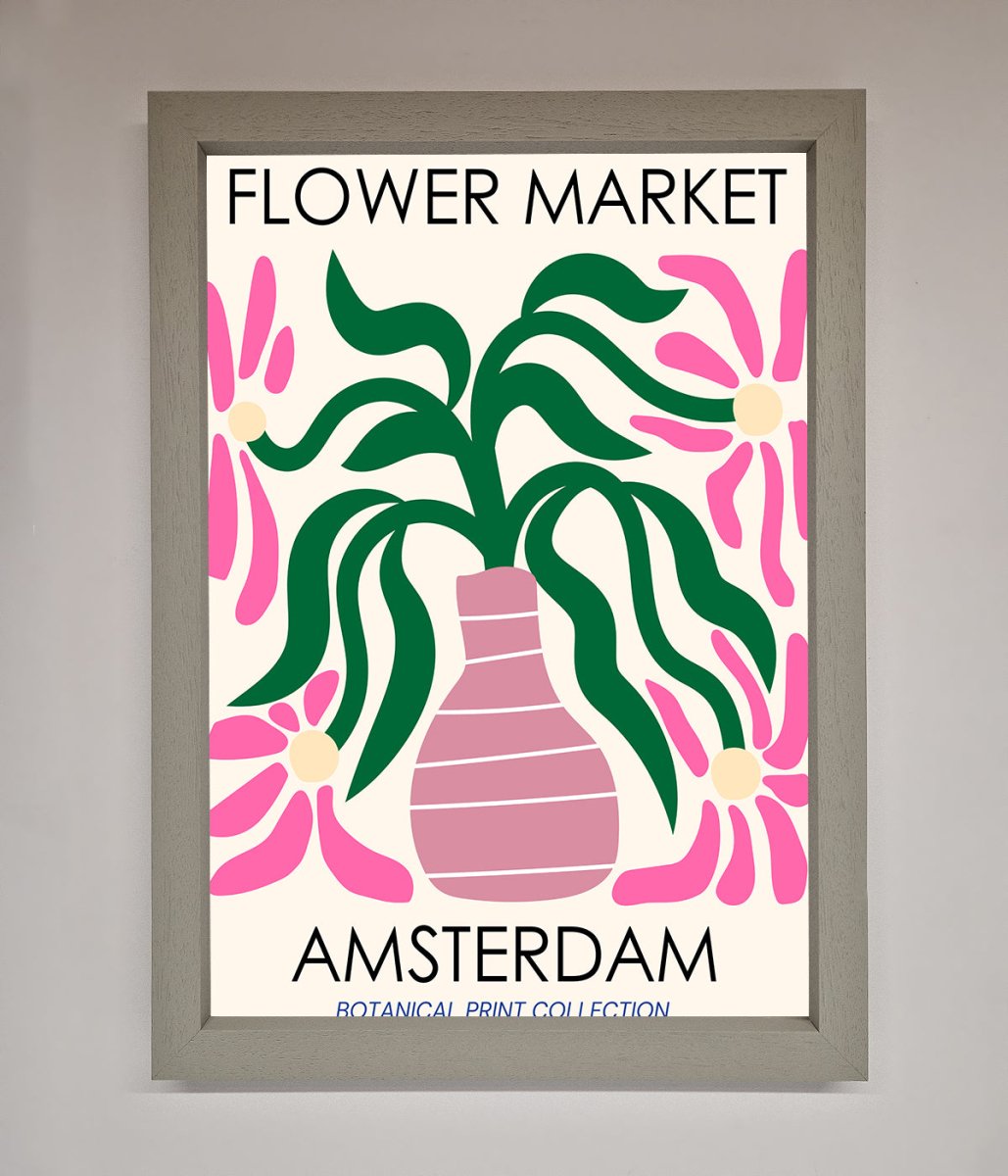 Flower Market Amsterdam Framed Poster