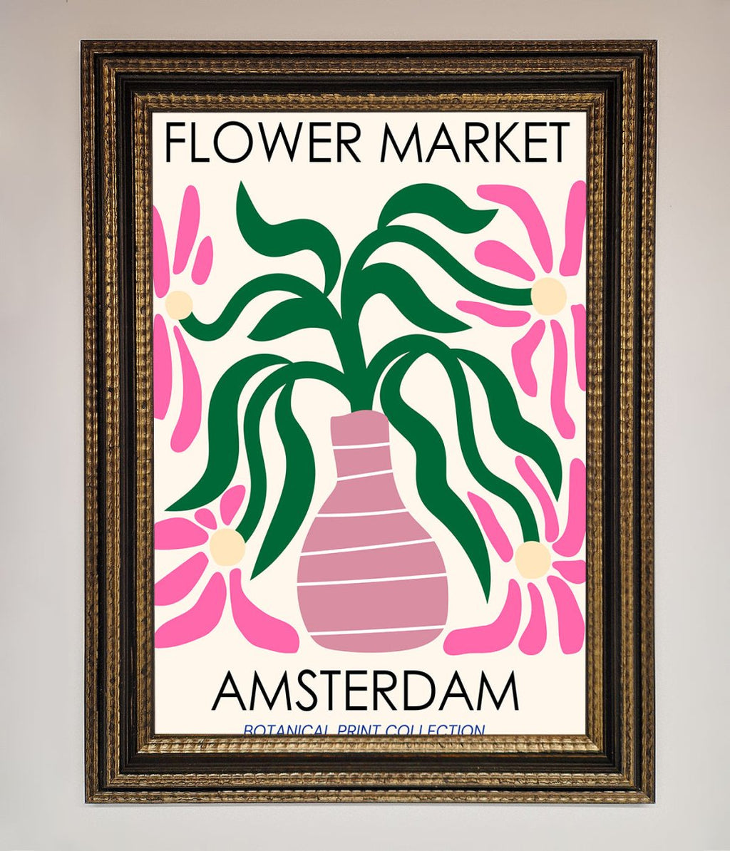 Flower Market Amsterdam Framed Poster