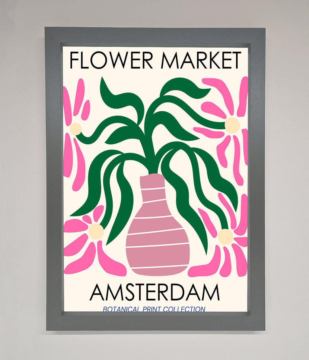 Flower Market Amsterdam Framed Poster