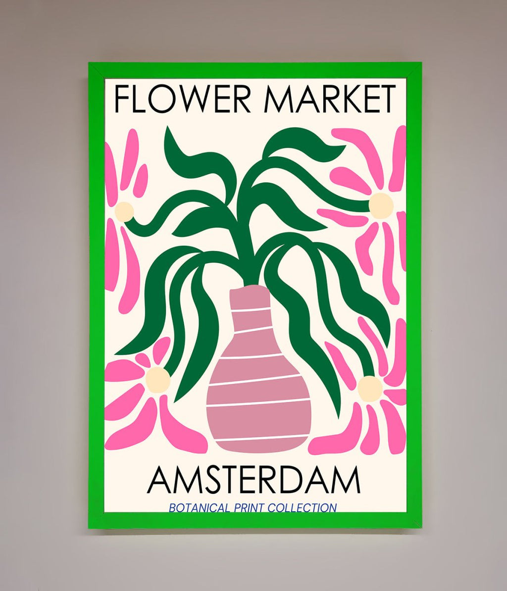 Flower Market Amsterdam Framed Poster