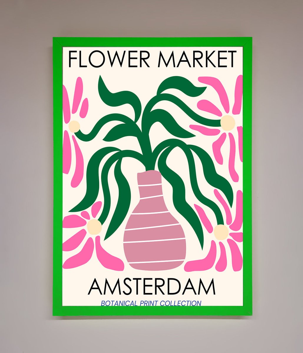 Flower Market Amsterdam Framed Poster