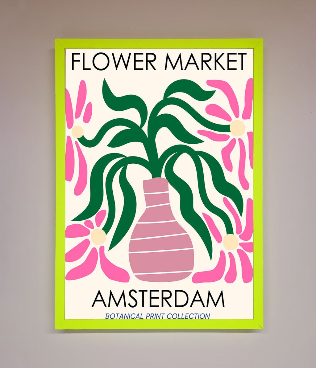 Flower Market Amsterdam Framed Poster