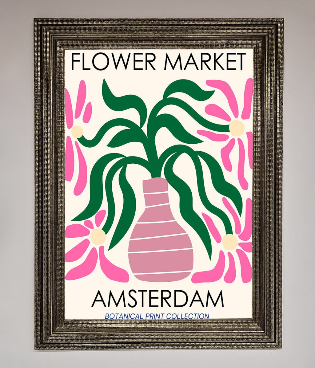 Flower Market Amsterdam Framed Poster